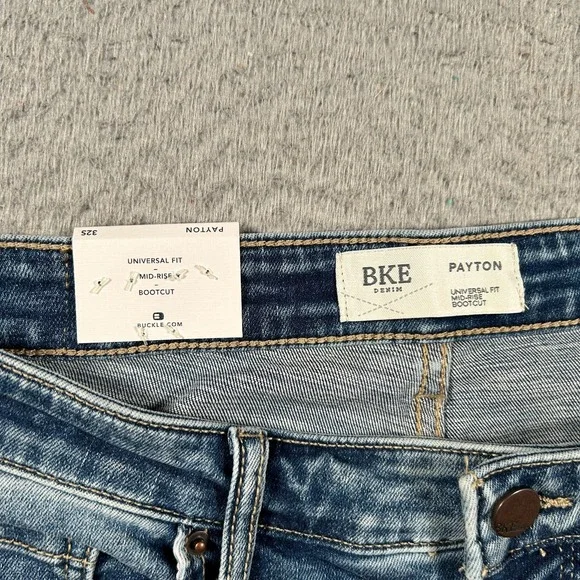 BKE Buckle Payton Jeans Womens 32s 32x30 Mid Rise Bootcut Universal Fit NWT - Picture 3 of 10